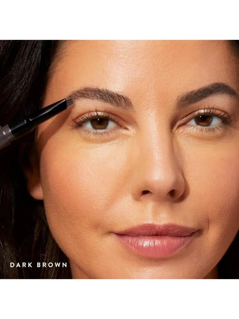 Waterproof 2-in-1 Eyebrow Pencil & Gel - Dark Brown, Smudge-Proof, Long-Lasting
